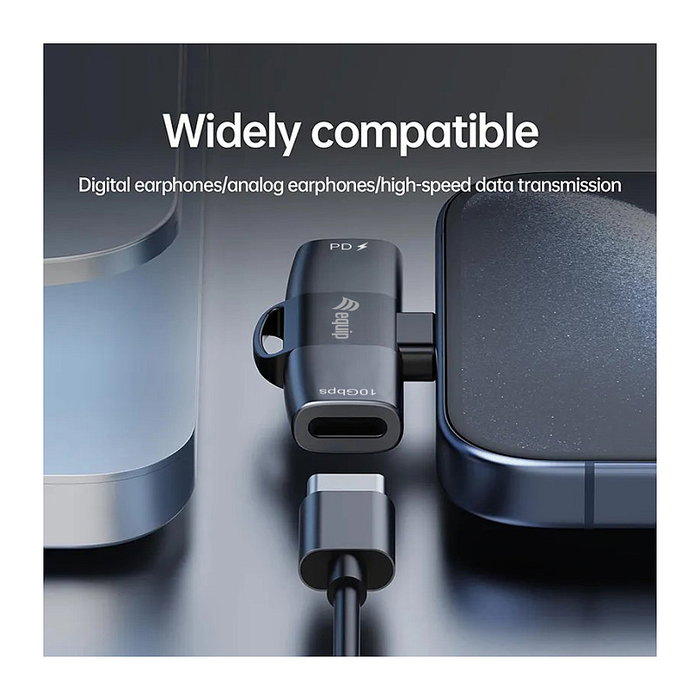 Equip Adaptador USB-C a 2x USB-C 10Gbps PD 100W Gris