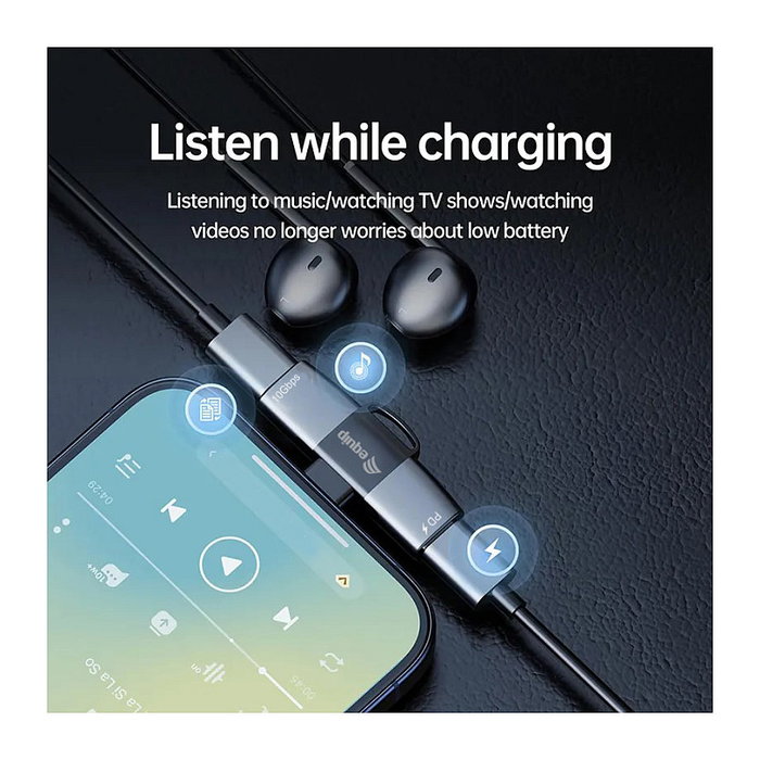 Equip Adaptador USB-C a 2x USB-C 10Gbps PD 100W Gris