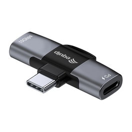EQUIP Adaptador USB-C a Doble USB-C 10 Gbps 100W PD Aluminio Gris, Referencia 133479