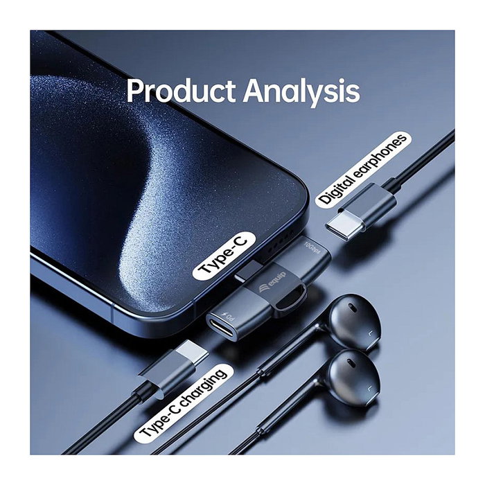 Equip Adaptador USB-C a 2x USB-C 10Gbps PD 100W Gris