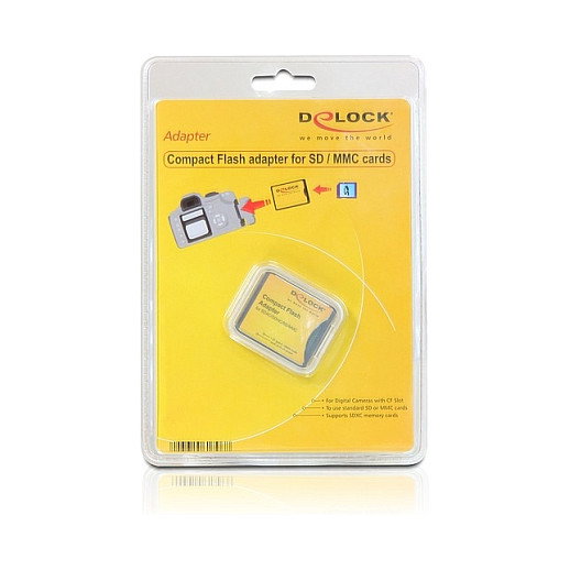 DeLOCK 61796 Adaptador Compact Flash para tarjetas SD