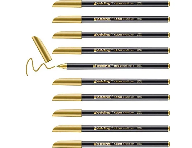 Edding Rotulador 1200 Oro Punta Fina (Set de 10) Edding Rotulador 1200 Oro Punta Fina (Set de 10)