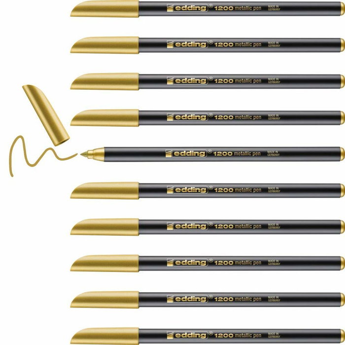 Edding Rotulador 1200 Oro Punta Fina (Set de 10)