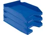 Q-connect Bandeja sobremesa plástico azul opaco 240x70x340 mm