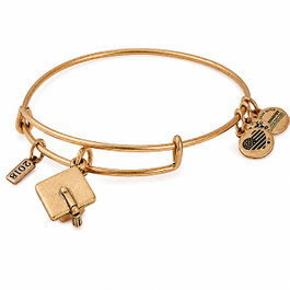 Alex And Ani Pulsera de Graduación Dorada de Metal