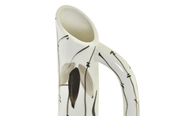 DKD Home Decor Jarrón de Porcelana Blanco 15x15x28 cm DKD Home Decor Jarrón de Porcelana Blanco 15x15x28 cm