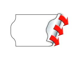 Meto Etiquetas 32x19 mm Adhesivas Blancas Rollo 1000 Unidades