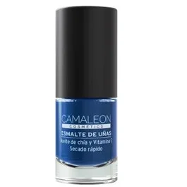 CAMALEON Cosmetics Esmalte de Uñas Azul Klein 6 ml - 12 FREE, Vegano, Sin Gluten, Con Aceite de Chía y Vitamina E