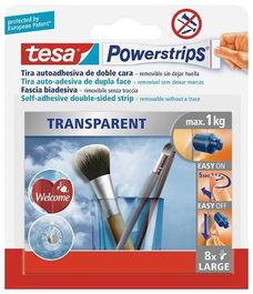 Tiras Adhesivas Powerstrips Large Transparentes Pack De 8 (Set de 15)