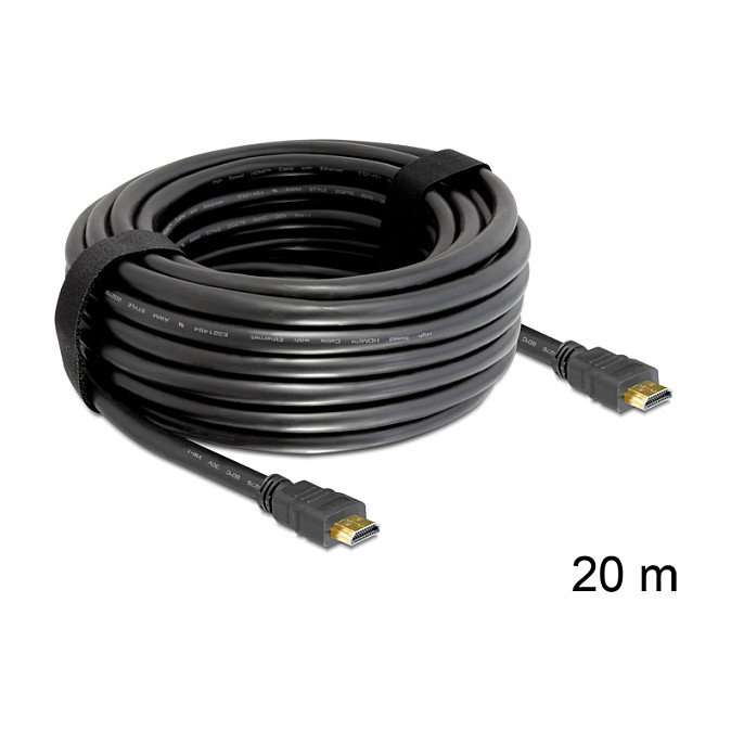 DeLOCK Cable HDMI de alta velocidad con Ethernet de 20 m DeLOCK Cable HDMI de alta velocidad con Ethernet de 20 m