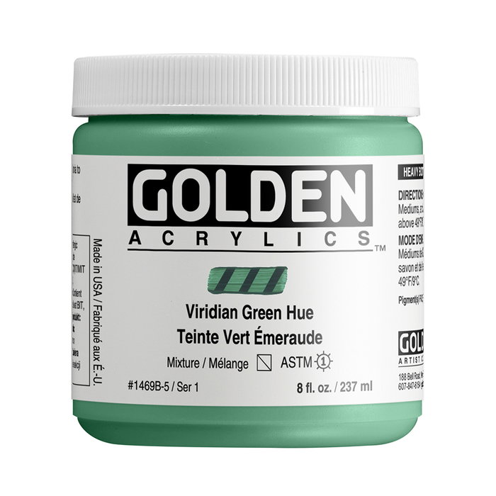 Golden Verde Viridian Hue Heavy Body Acrílico 237 ml Golden Verde Viridian Hue Heavy Body Acrílico 237 ml