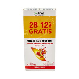 ARKOPHARMA Arkovital Vitamina C 1000 Mg Pack de 40 Comprimidos Efervescentes