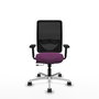 PIQUERAS Y CRESPO Silla de oficina Zulema con mecanismo Sincro/Traslack, Morado y Negro