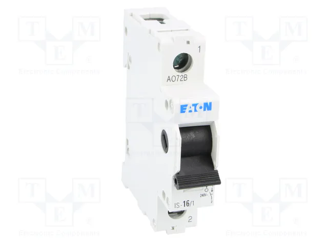 EATON ELECTRIC IS-16/1 Interruptor de aislamiento 1 polo 16A 240VAC