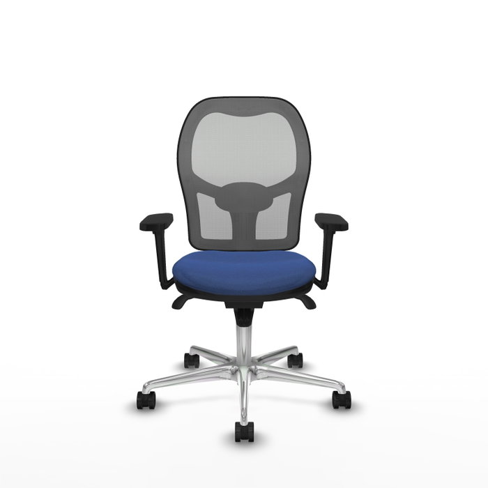 PIQUERAS Y CRESPO Silla de oficina Jorquera con mecanismo Sincro, brazos 3D y tela azul marino PIQUERAS Y CRESPO Silla de oficina Jorquera con mecanismo Sincro, brazos 3D y tela azul marino