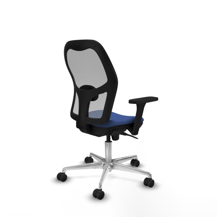 PIQUERAS Y CRESPO Silla de oficina Jorquera con mecanismo Sincro, brazos 3D y tela azul marino PIQUERAS Y CRESPO Silla de oficina Jorquera con mecanismo Sincro, brazos 3D y tela azul marino