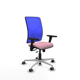 PIQUERAS Y CRESPO Silla de oficina Motilla con mecanismo Sincro/Traslack, Rosa y Azul