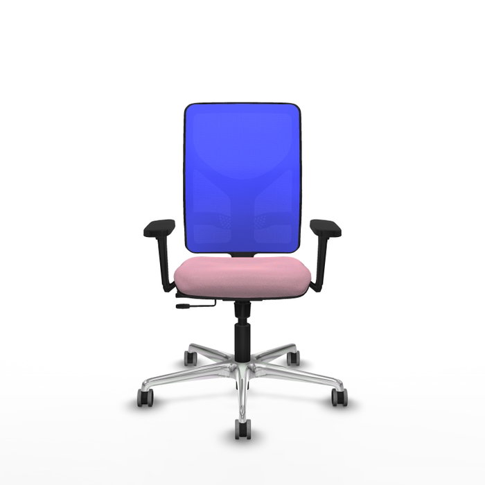 PIQUERAS Y CRESPO Silla de oficina Motilla con mecanismo Sincro/Traslack, Rosa y Azul