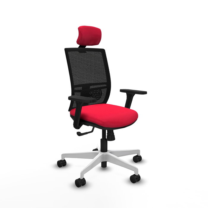 PIQUERAS Y CRESPO Silla de oficina Yunquera con mecanismo Sincro, Rojo y Negro PIQUERAS Y CRESPO Silla de oficina Yunquera con mecanismo Sincro, Rojo y Negro