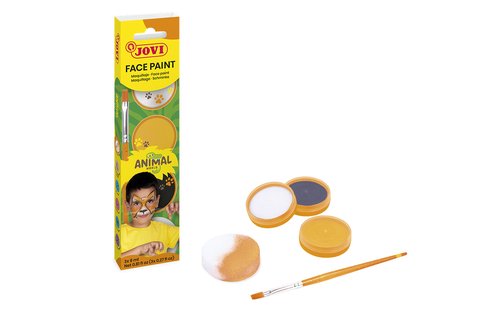 Jovi Set de Maquillaje en Crema ANIMALS con 3 Botes de 8 ml y Accesorios