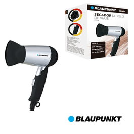 Blaupunkt Secador de viaje BP5019 1200W Negro y Plata con Difusor