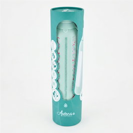 AUREA Botella térmica con interior cerámico 750ml mint petal lines