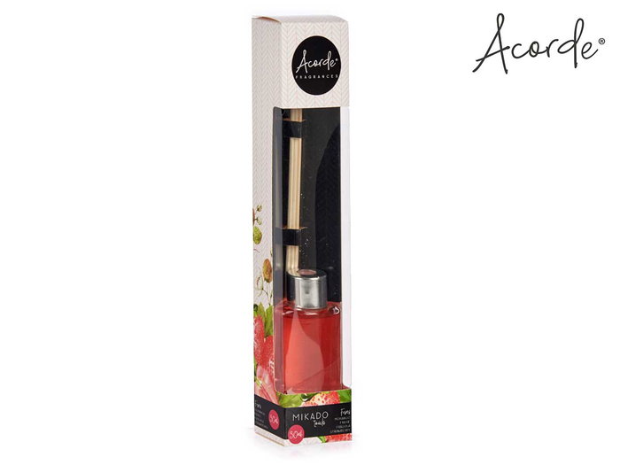 Acorde Mikado 30 ml Fresa 4.4x8x2.9 cm (Set de 24)