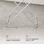 Dovelis Tendedero plegable Chande de 2 alas, acero pintado, 180x50x90cm, Blanco