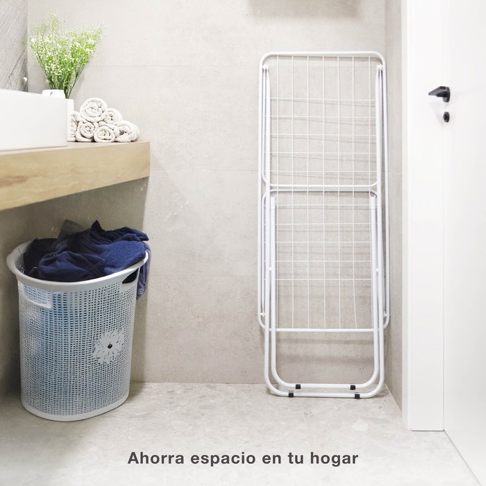 Dovelis Tendedero plegable Chande de 2 alas, acero pintado, 180x50x90cm, Blanco Dovelis Tendedero plegable Chande de 2 alas, acero pintado, 180x50x90cm, Blanco
