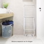 Dovelis Tendedero plegable Chande de 2 alas, acero pintado, 180x50x90cm, Blanco