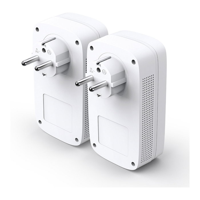 TP-Link TL-PA8030P KIT KITTL-PA8030P KIT - Kit Adaptador Powerline AV1300 Gigabit (1200 Mbps) con 3 Puertos y Enchufe Integrado, HomePlug AV2