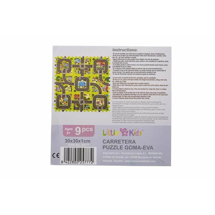 Creaciones Llopis Puzzle City Eva 30X30X1Cm, Bolsa Red