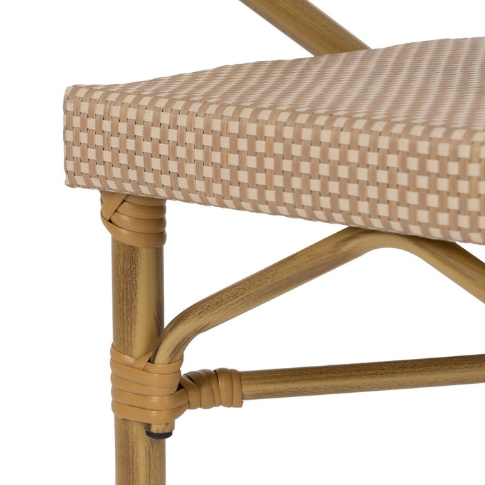 Silla Beige Aluminio-Textileno Exterior 57 X 58,50 X 82 cm (Set de 2)