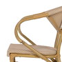 Silla Beige Aluminio-Textileno Exterior 57 X 58,50 X 82 cm (Set de 2)