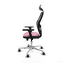 PIQUERAS Y CRESPO Silla de oficina Jorquera Rosa con mecanismo Sincro/Traslack