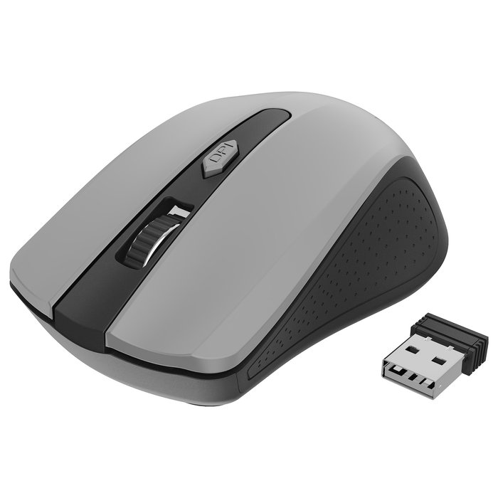 Gembird MUSW-4B-04-BG Ratón Óptico Inalámbrico RF 4 Botones 1600 DPI para Mano Derecha, Color Negro Gris Gembird MUSW-4B-04-BG Ratón Óptico Inalámbrico RF 4 Botones 1600 DPI para Mano Derecha, Color Negro Gris