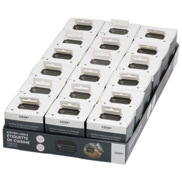 Cook Concept Juego de 24 Etiquetas Adhesivas para Cocina 6x4 cm