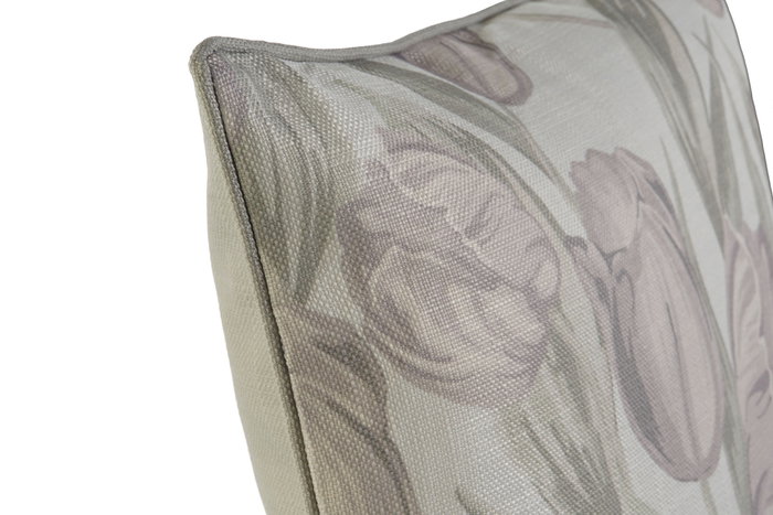 DKD Home Decor Cojín de Poliéster Tulipanes Impreso Multicolor