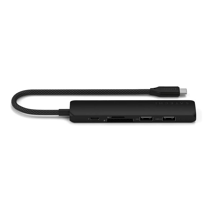Satechi USB-C Slim Multi-Port Hub 6 en 1 ST-P6SK, Schwarz