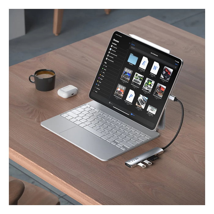 Satechi USB-C Slim Multi-Port Hub 6 en 1 ST-P6SK, Schwarz