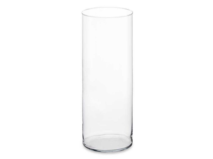 Giftdecor Jarron Cristal Cilindro Transparente 15 cm Diam x 40 cm