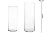 Giftdecor Jarron Cristal Cilindro Transparente 15 cm Diam x 40 cm