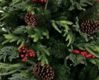 DKD Home Decor Árbol de Navidad LED Verde de 150 cm con 180 Luces Cálidas