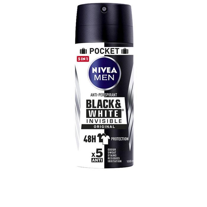 Nivea MEN Invisible Black & White Desodorante Antitranspirante Spray 100 ml Nivea MEN Invisible Black & White Desodorante Antitranspirante Spray 100 ml