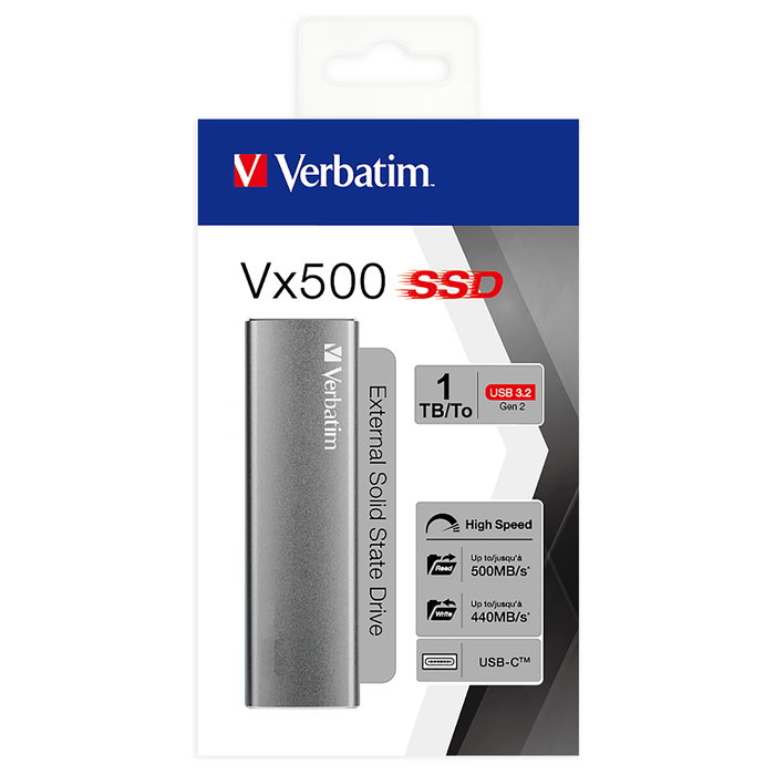 Verbatim Vx500 Store 'n' Go SSD 1 TB USB 3.2 Gen 2 Tipo-C Plata Verbatim Vx500 Store 'n' Go SSD 1 TB USB 3.2 Gen 2 Tipo-C Plata