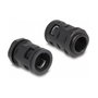 DeLOCK Kabelschutzschlauch 2 m x 21,2 mm con 2 x PG16 Schlauchverschraubung Set negro