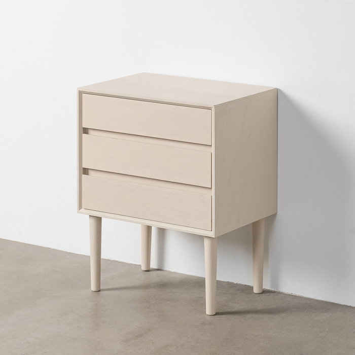 Mesita Crema Dm Dormitorio 50 X 35 X 62,50 cm Mesita Crema Dm Dormitorio 50 X 35 X 62,50 cm