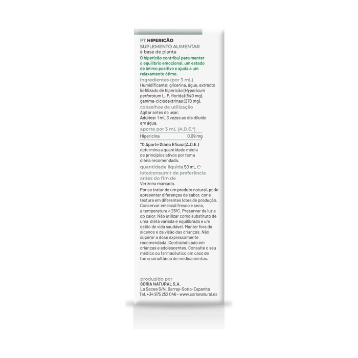 Soria Natural Extracto de Hipérico Fórmula XXI 50 ml