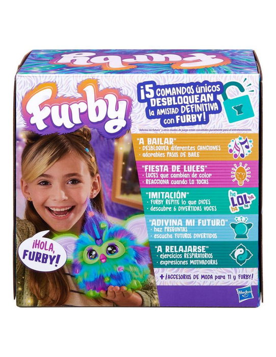 Hasbro Furby Galaxy Juguete Interactivo que Brilla en la Oscuridad con Voz y 5 Modos para Niños y Niñas a Partir de 6 Años