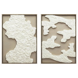 DKD Home Decor Cuadro Lienzo Espuma 50x3,8x70 Abstracto (Pack de 2)